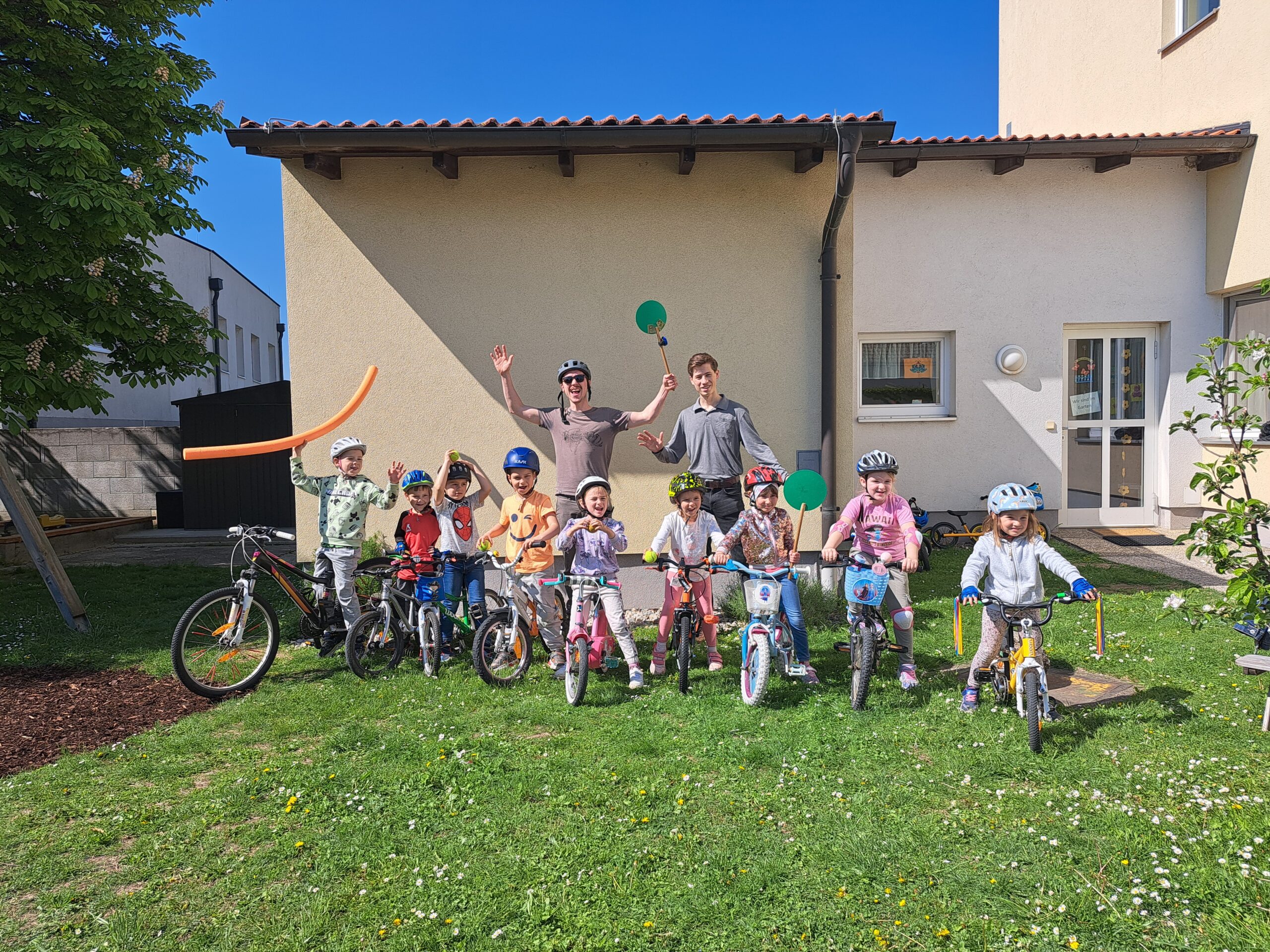 Bicycle fun at the Hundsheim kindergarten